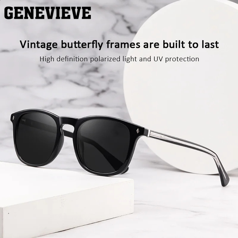 GENEVIEVE Classic Oval Sunglasses Simple Polarized Sunglasses Customizable Prescription UV Protection S31128 241230