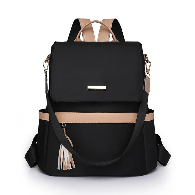Nylon Zipper Fashion Backpacks Casual Basic Style Bags for Women Portable Interior Zipper Pocket Mochilas Para Mujer 241230