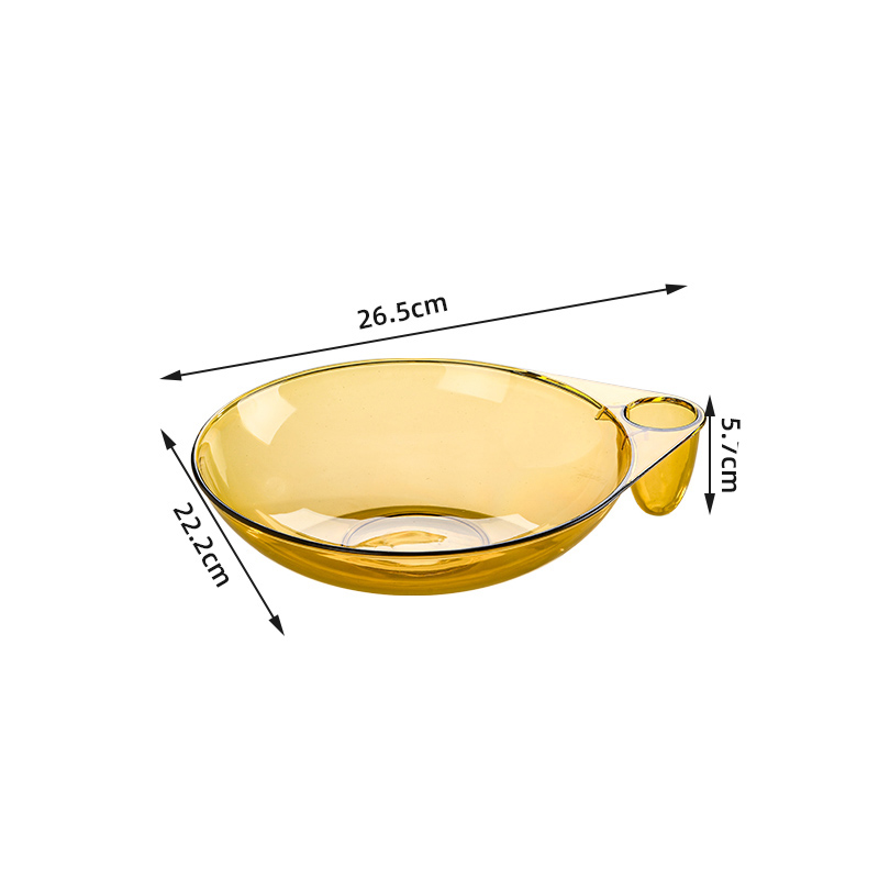 Modern Multi-Purpose Silver Rimmed Fruit Serving Tray