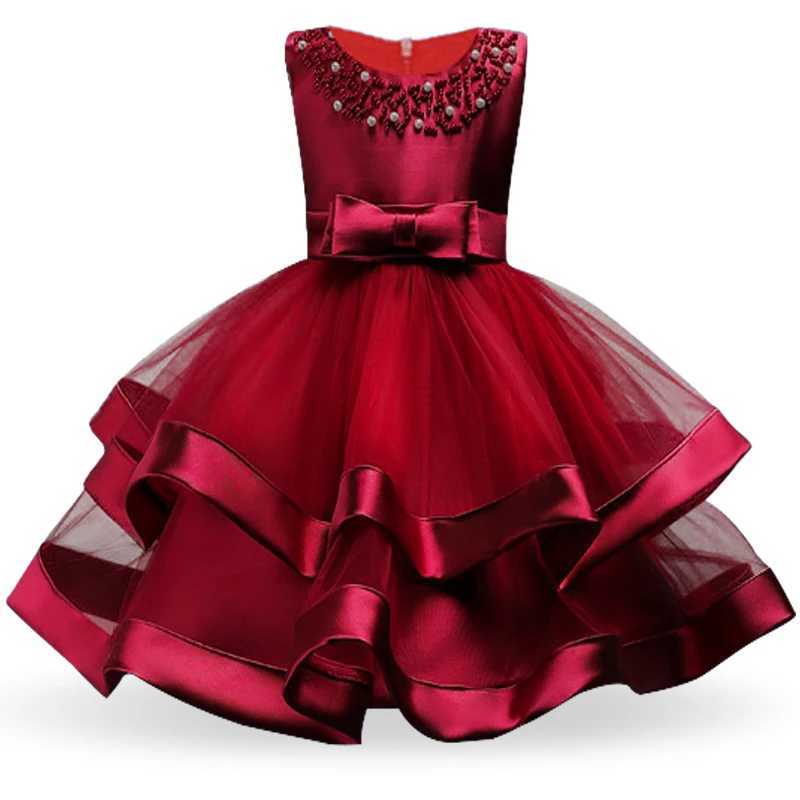 Girl's Dresses Summer Tulle Girls Party Dress Children Christmas Pink Wedding Princess Kids Dresses for Girl Elegant Birthday Dresses 8 10 Yrs Y2