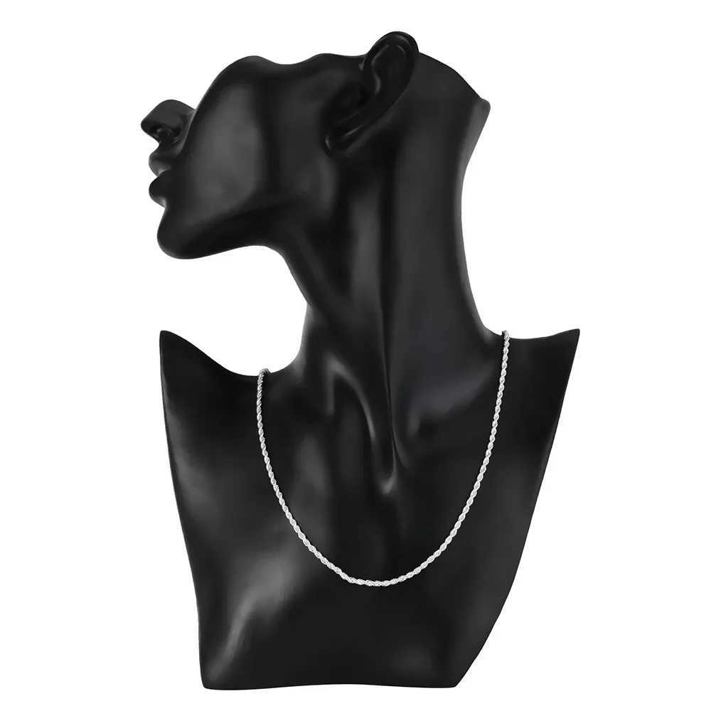 Hot 16-30 inch 925 sterling silver 2MM twisted rope necklace suitable for female fashion designers parties wedding decorations jewelry gifts W241230