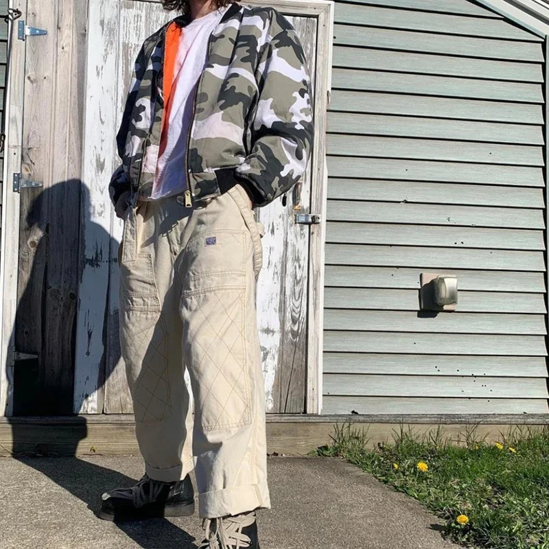KAPITAL Hirata Hohiro Two Color Pure Cotton Gold Thread Japanese Retro Trend Casual Overalls Safari Style Loose Ameki Pants