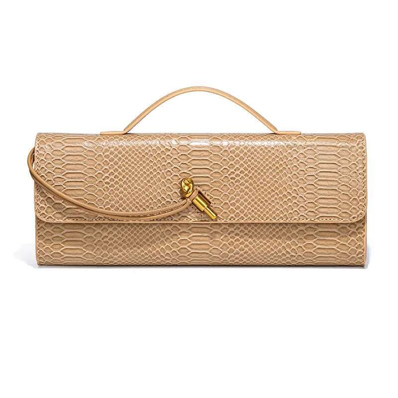 Women's Bags Handbag High-End Feeg Women's Trendy Crocodile Pattern Evening Vintage Niche Single Shoulder Slant Cross Bag Motorcycle Equipme