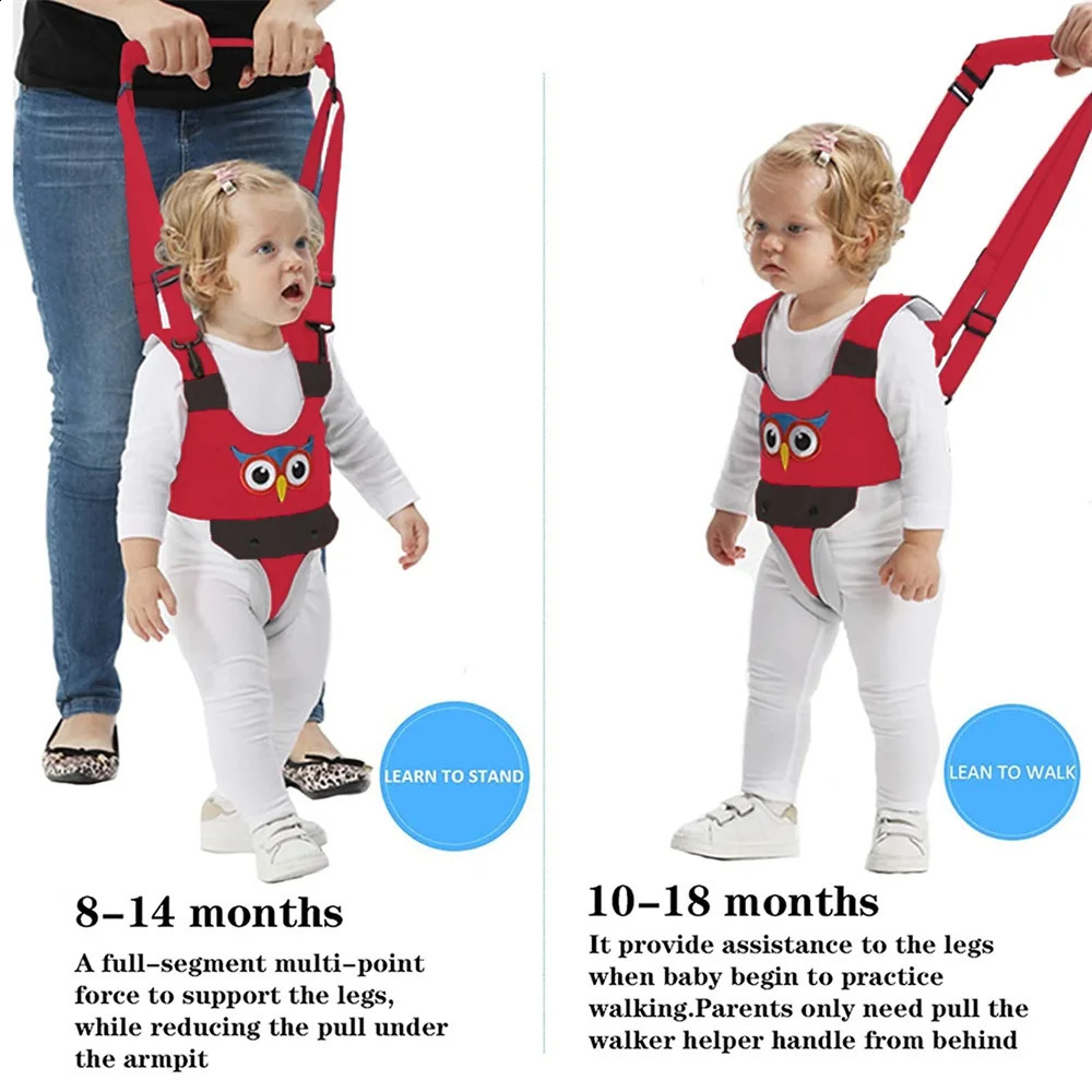 Animal Print Baby Walking Harness Sling Andador Toddler Belt Standing Up Safety Traction Rope Artifact Help Kids Walker Products 241230