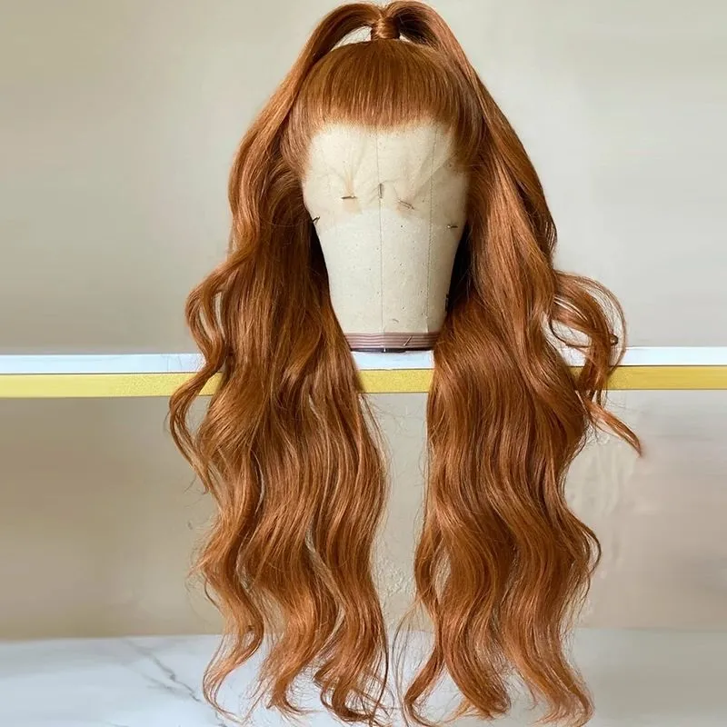 13X4 Body Wave Wig Brazilian Hair HD Lace Front Simulation Human Hair Wig 280 Density Transparent Lace Frontal Wig Ready To Wear Glueless Wig Closure 