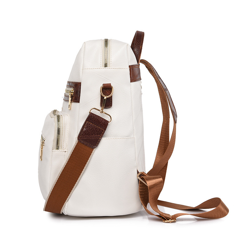 TRAVEASY Vintage Woman Backpacks 2024 New PU Fringed Zipper Shoulder Bags Female Anti-Theft Elegance Outdoor Casual Schoolbags