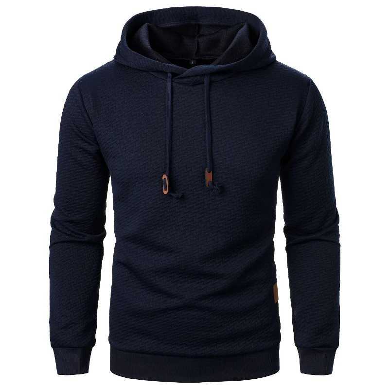 New Jacquard Outdoor Sweatshirt Solid Color Fitness Sports Rally Leisure and Fashion Retro Leisure Fully Matched Hoodie W241230