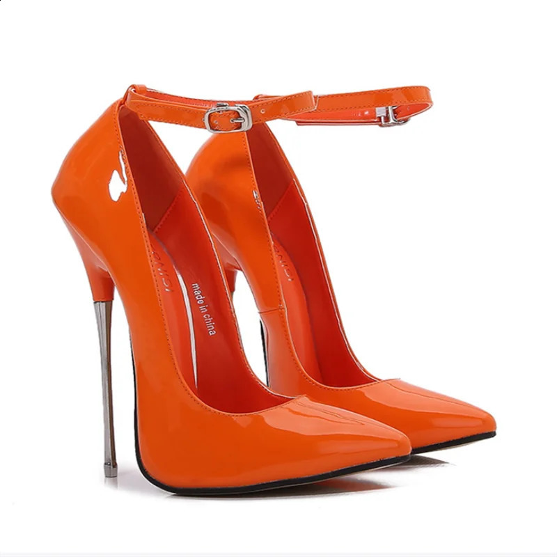 Extreme Hihg Heels 16cm Ladies Metal Heel Pumps Multicolor Hihg Heeled Shoes Women Pole Dancing Fetish Heels Model Show Big Size 241230