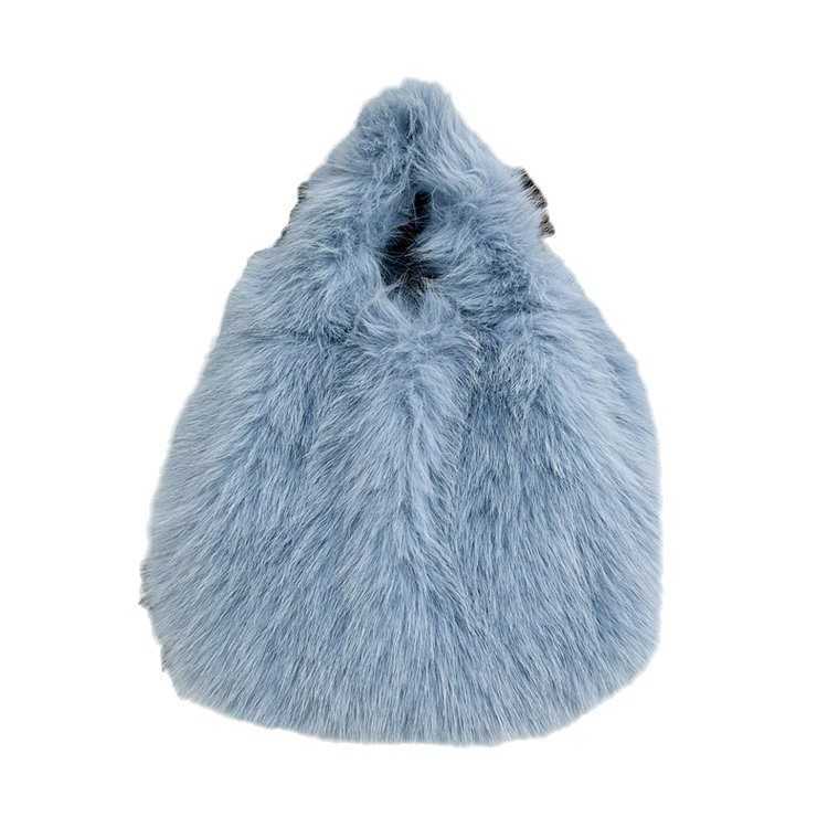 New Autumn and Winter Furry Bag for Women with High-end Feel, Hand-held Bill of Lading Shoulder Bag, Large Capacity Crossbody Bag, Tote Plush Bag