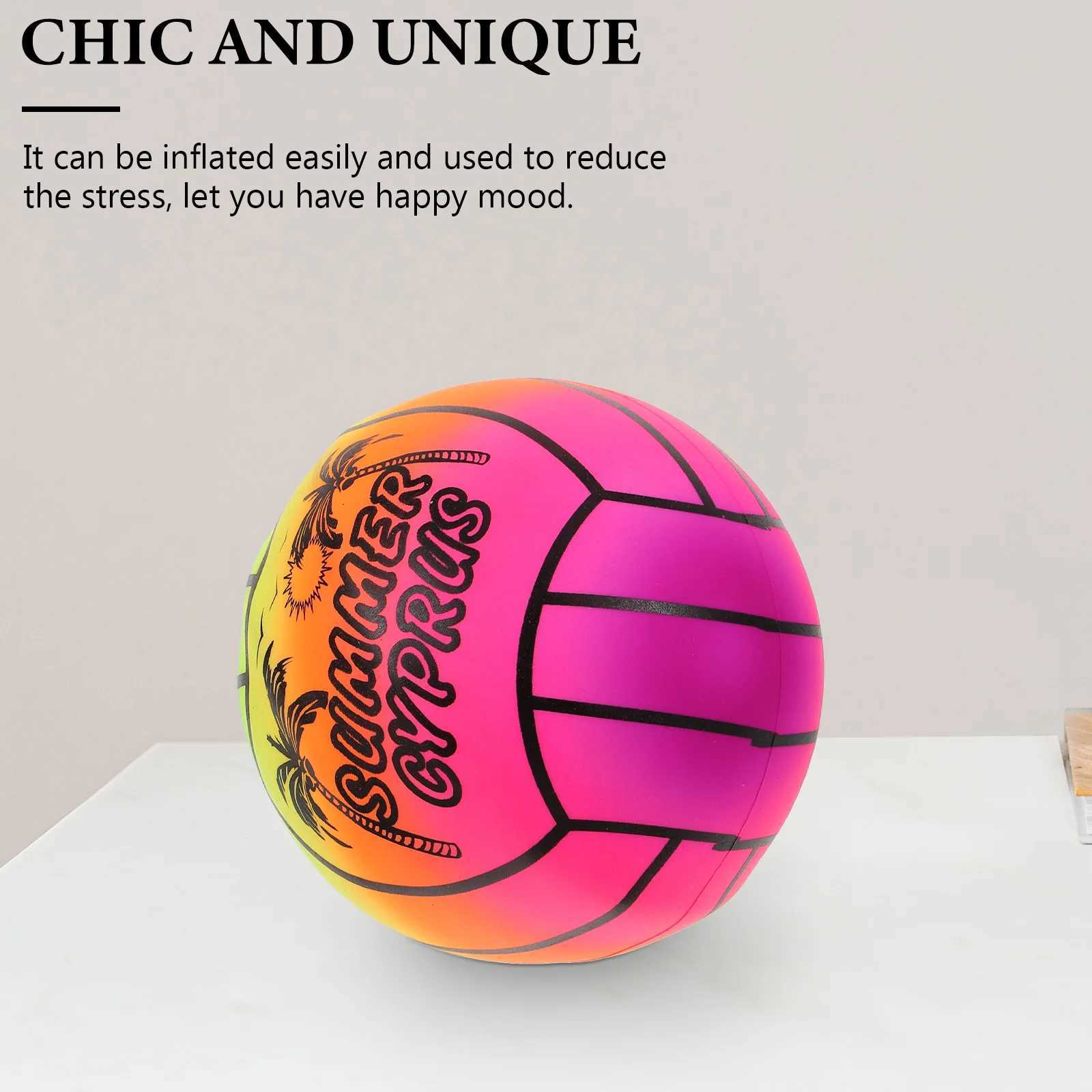 Tropical Beach Ball Outdoor Thickened Rainbow Pvc Volleyball Childrens Inflatable Toy Indoor and Sports Equipment BulkXJ241230