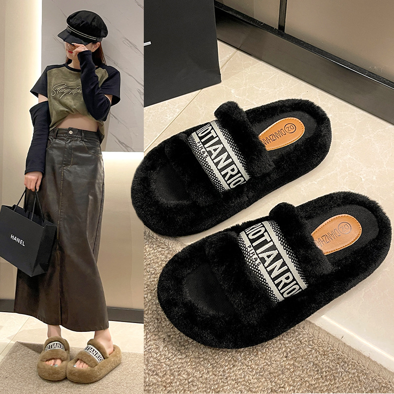 free shipping slides designer women shoes thick soled cotton slippers slipper flat bottom slippers women slipper sandals sliders women 35-40 For ladie