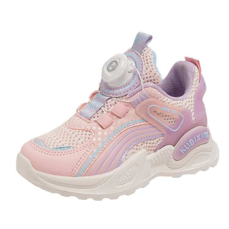 Kids Sneakers Girls School Toddler Casual Shoes Outdoor Mesh Running Shoes Kidsnest Light Soft Tennis Pink Non-slip Children Shoes Sizes US5C-US4Y