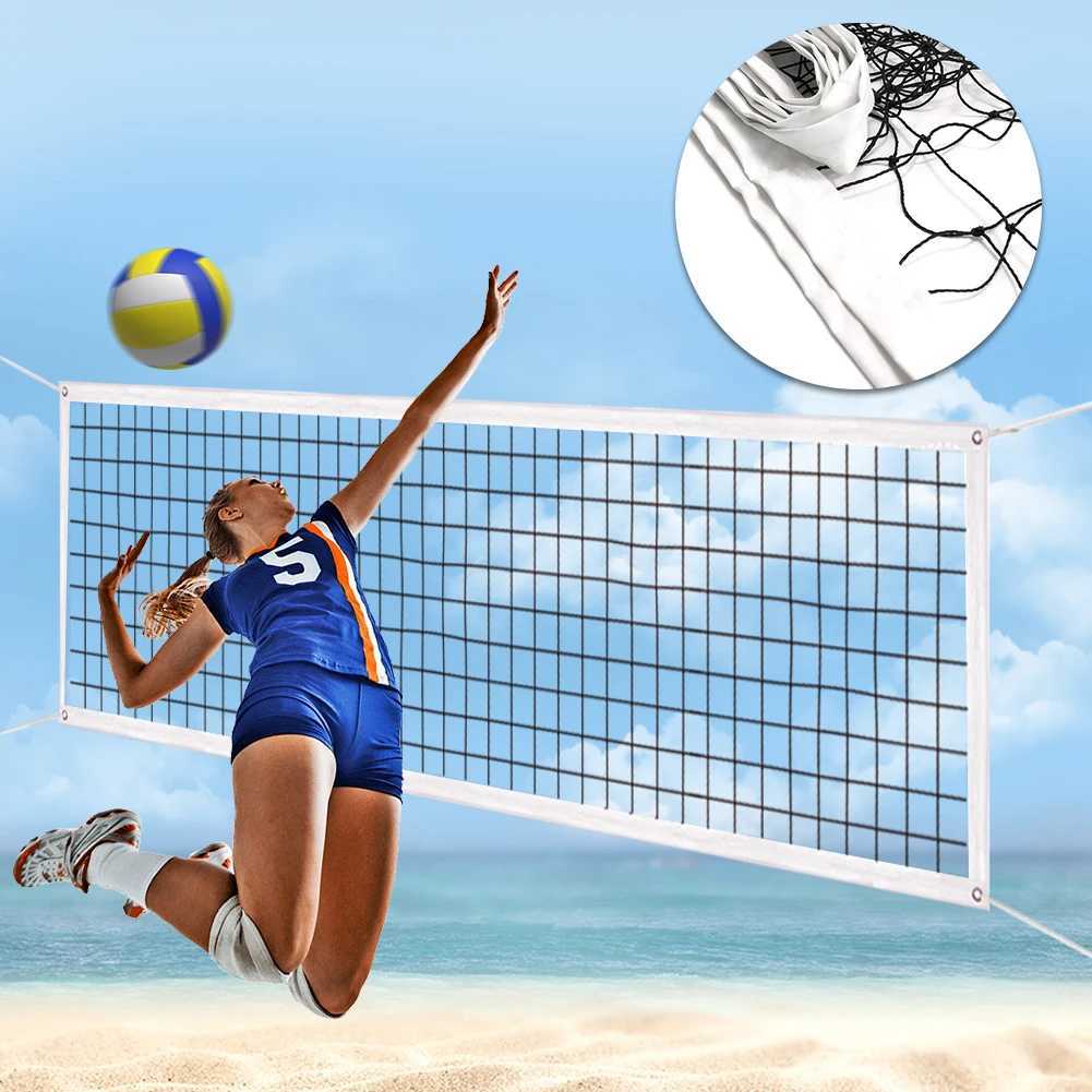 Portable Volleyball Net with Steel Cable Professional Volleyball Net Tear-Resistant Frame for Backyard Pool Schoolyard BeachXJ241230