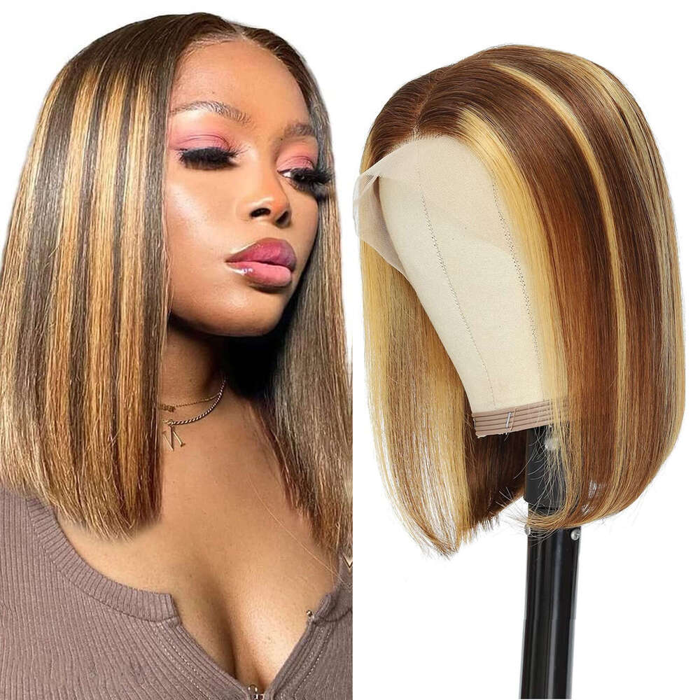 Lace Front Wig Cover T Shape Lace Front Wig Cover T Shape Lace Front Wig Cover T Shape Wig Short Female Full Head 4/27 13 * 4 Bob Wig Human Hair Lace 