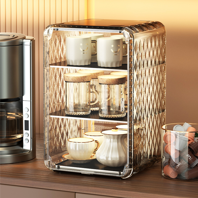 Durable Four Layer Stackable Storage Container with Clear Design