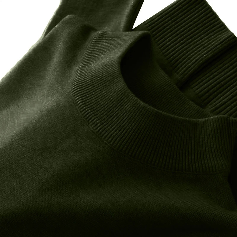 Mens Mock Turtleneck Sweater Mens Knitting Pullovers Rollneck Sweater Winter Warm Men Jumper Slim Fit Casual Streetwear 241230
