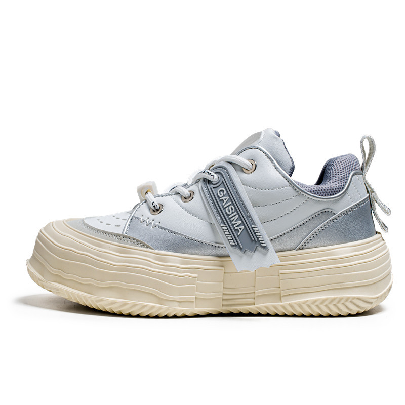 Men Casual Simple Leisure Style New Fashion Versatile Low-Top Thick Sole Trendy Sports Trainers Shoes Triple Black White Blue fashion