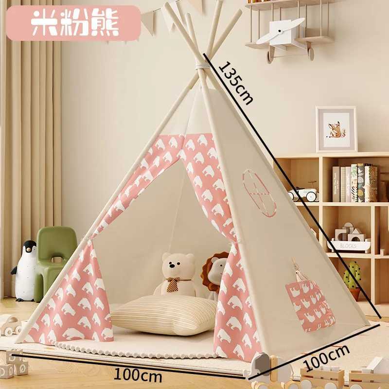 Childrens Indoor Playhouse Wigwam Childrens Portable Folding Tipi Teepee Girls and Boys Castle Game Tent W241230