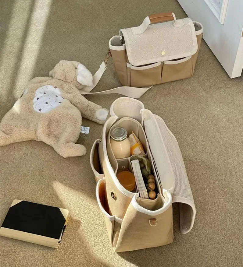 Tote Bags Women Adult Women's Korean Version Of Mommy For Mother And Baby Canvas Baommuting Bagshoulder Bag