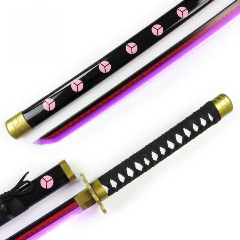 72/104cm Roronoa Zoro Katana glowing LED lightsaber animation Zoro role-playing prop life size Japanese Katana Sarai Sabre childrens toy Y241230