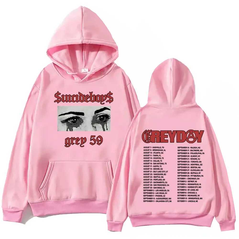 Suicide Boy G-59 Grey Hoodie Harajuku Hip Hop Rap Top Sweatshirt Fan Gift W241230