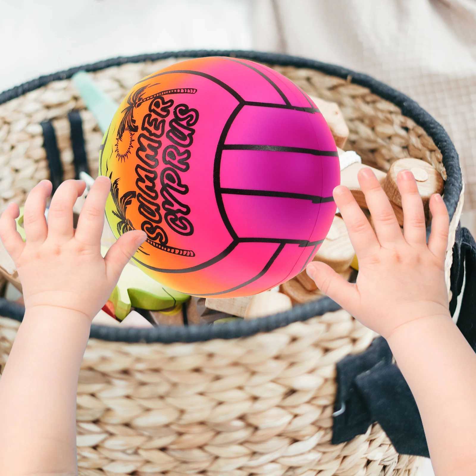 Summer Ball Thickened Rainbow Pvc Volleyball Childrens Inflatable Toy Indoor and Outdoor Sports Equipment Toys BeachXJ241230