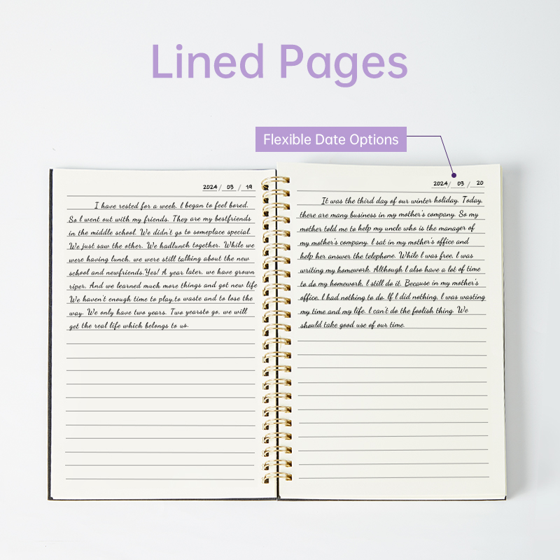 Elegant A5 Flower Pattern Spiral Notebook Convenient Coil Book for Notes & Planning