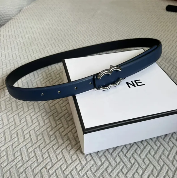designer belts Women genuine leather buckle belts for woman 2.5cm width Classic thin leather White Brown Black Blue Red Beige Letters smooth buckle fashion