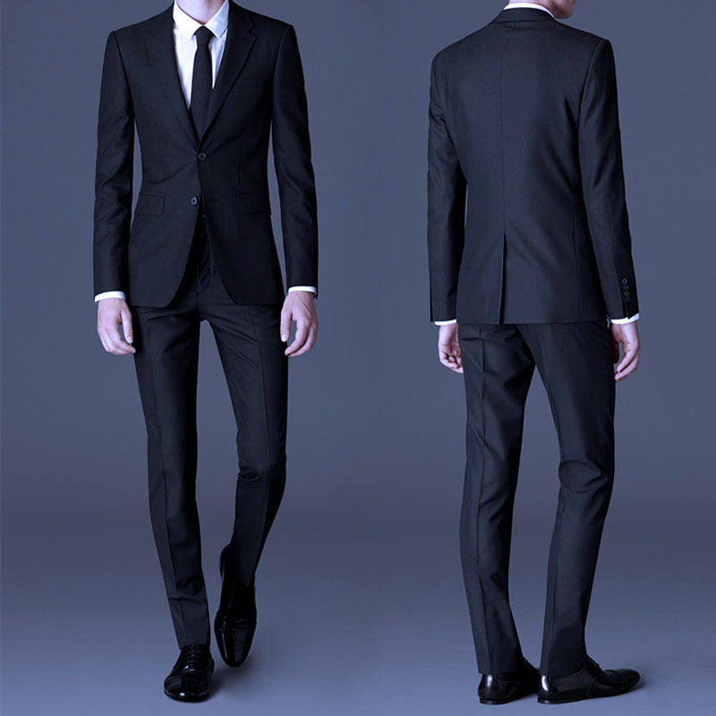 X1230Men's autumn and winter suits dark gray professional business suits three-piece suit