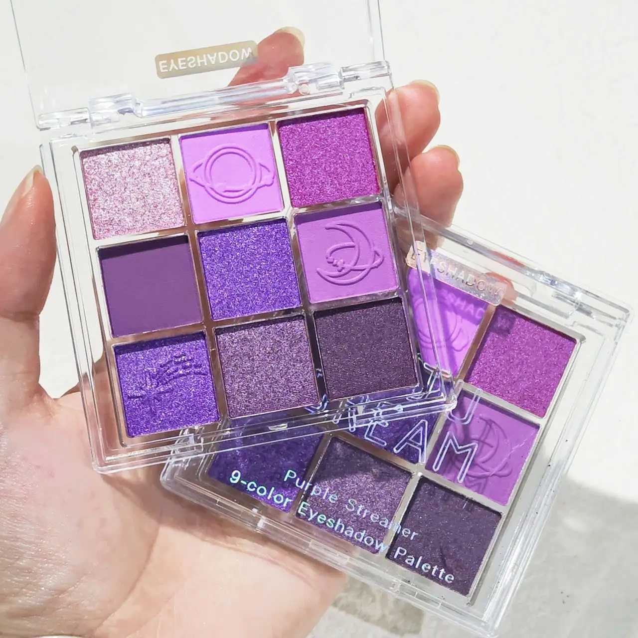 Tassel 9-color eyeshadow smoky purple lescent matte nine-square grid eyeshadow paletteXJ241230