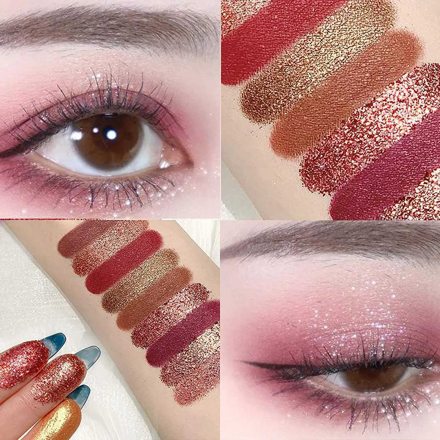 Beauty Glazed Perfixt 18 Color Eyeshadow Palette ly Finish Earth Color ToneLong Lasting Natural Blendable Gifts For WomenXJ241230