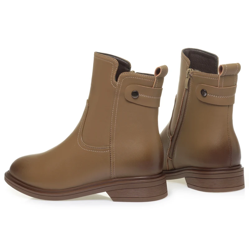 AIYUQI Women's Snow Boots Low Heel Women's Ankle Boots Non-slip Comfortable Boots Women's Winter Warm Cotton Shoes