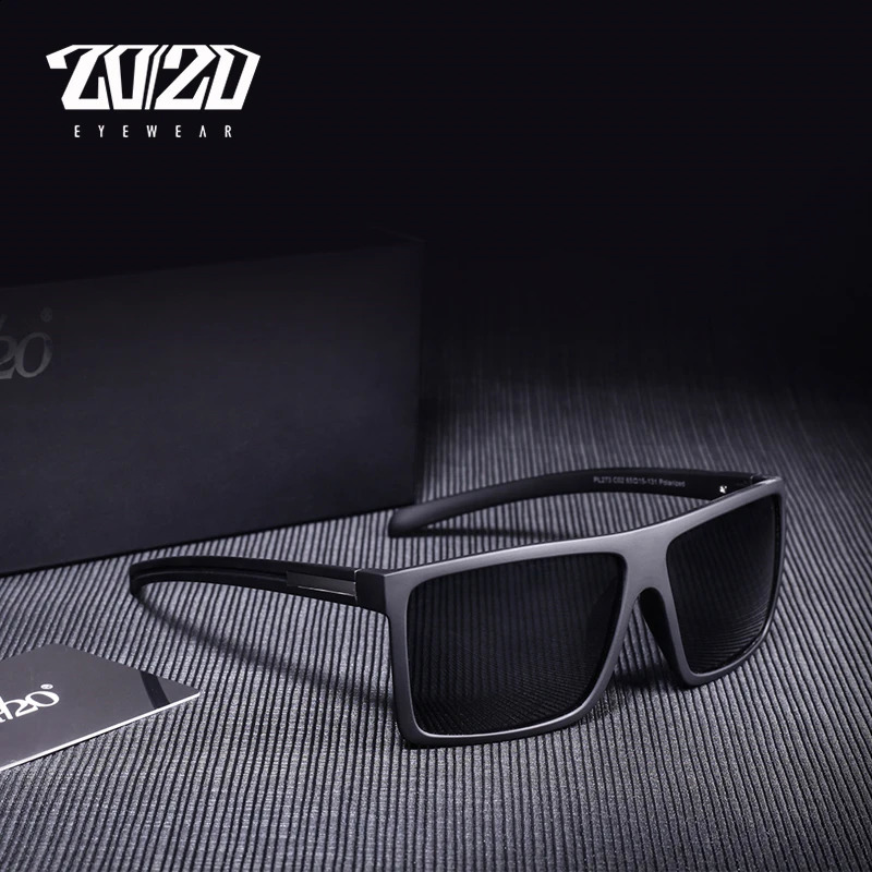 20/20 Classic Black Polarized Sunglasses Men Driving Sun Glasses for Male Shades Eyewear With Box Oculos PL273 241230