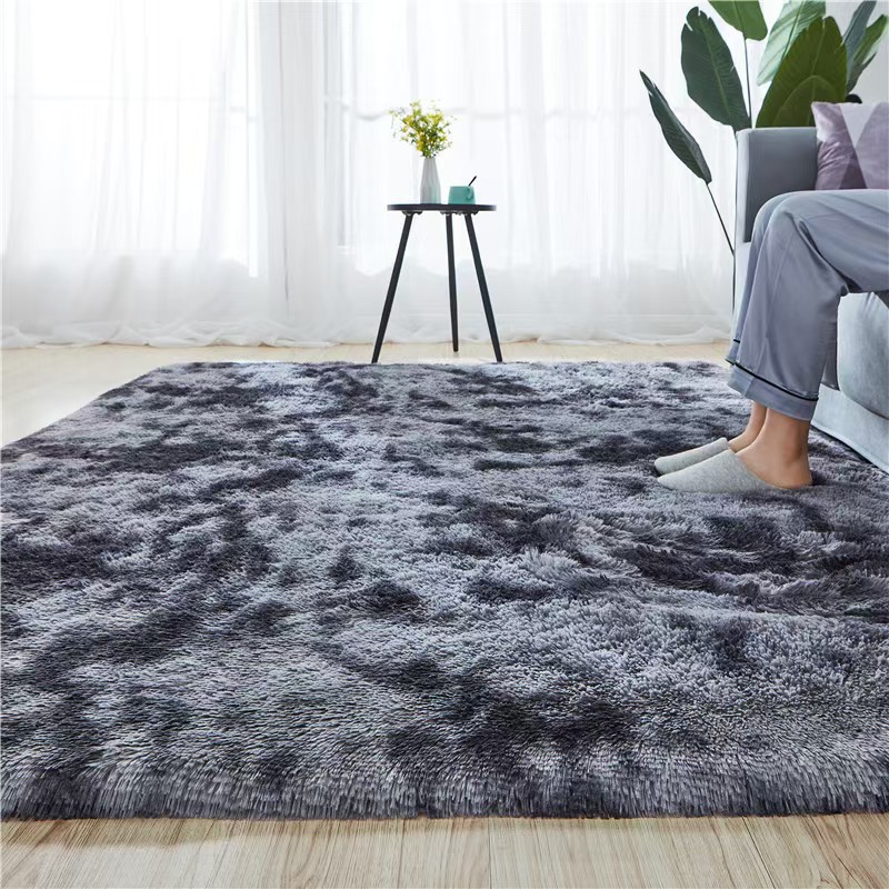 4625-55.8-BB-Simple Rectangular Solid Color Silk Carpet Bedroom Bed Living Room Sofa Blanket
