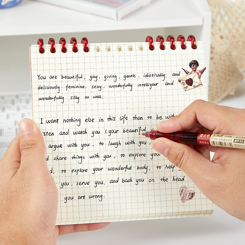 High Contour Square Flipped Top Loose-Leaf Notebook in Horizontal Format
