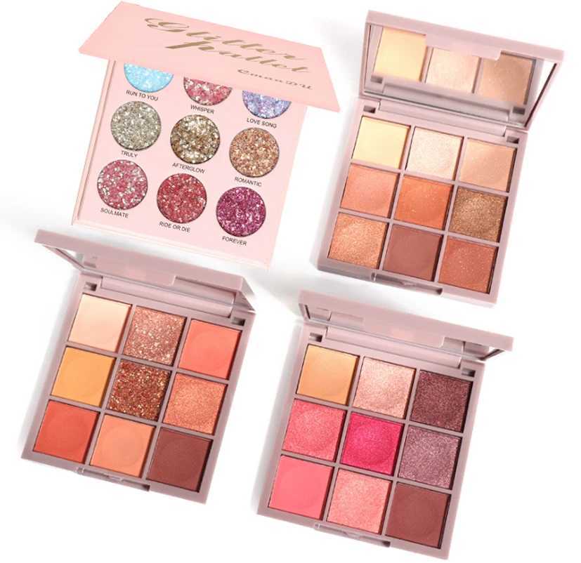 Pro Makeup Smokey Style Matte Eye Shadow Palette 9 Color Nude Balm Minerals Powder Pigments Glitter Eyeshadow Pallete Make UpXJ241230