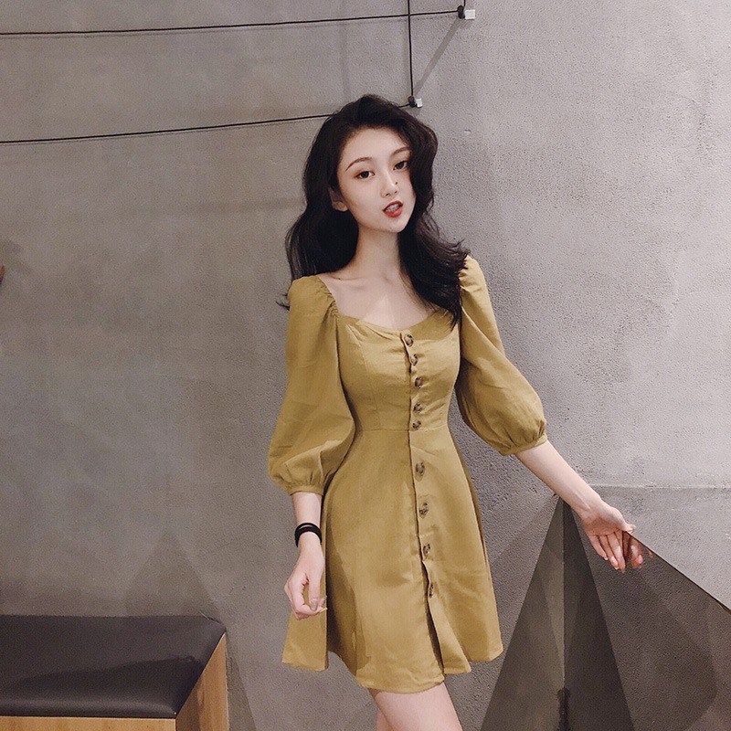 F222 Dress Women's Design Niche Oil Painting Smudge Print Slim Fit Pleated Off-Shoulder Suspender Long Dress