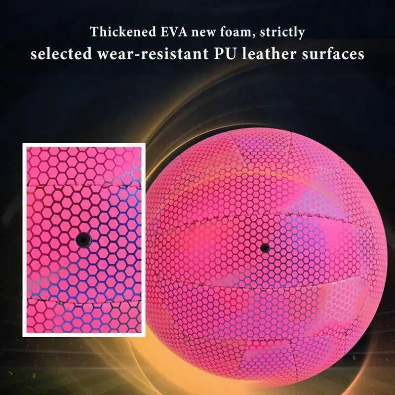 Luminous Volleyball Reflective Volleyball Glow-in-the-Dark Volleyball Beach Volleyball Sports Ball Nighttime Training VolleyballXJ241230