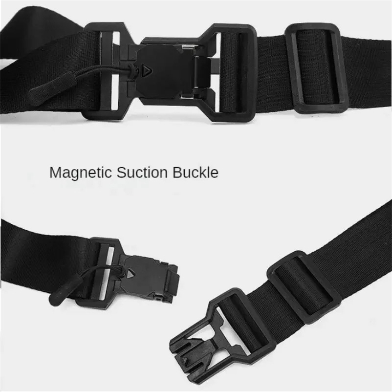 Hard Case PVC Chest Bag Mens Large Capacity Waterproof Anti-scratch Crossbody Bag Multi-functional Magnetic Clasp Shoulder Bag 241228