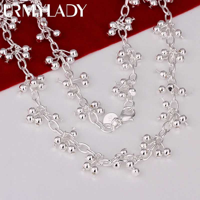 Korean fashion 925 pure silver bead necklace suitable for womens luxury designers jewelry holiday gifts W241230