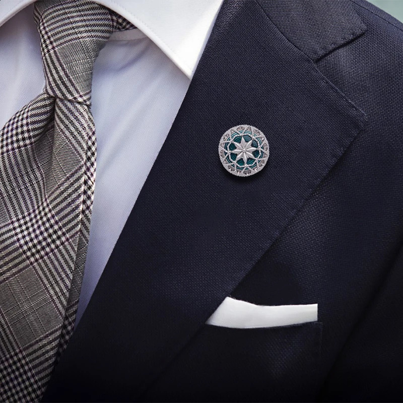 KFLK Fashion Hollow Out Brooch Pins Exquisite Brooches For Women Mens Costumes Badge Brooch Jewelry Wholesale 241230