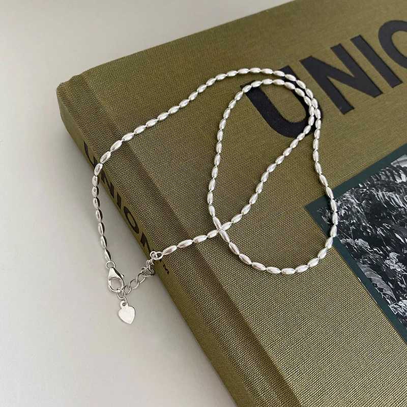 925 sterling silver necklace with simple geometric beads sparkling and exquisite suitable for female fashion jewelers W241230