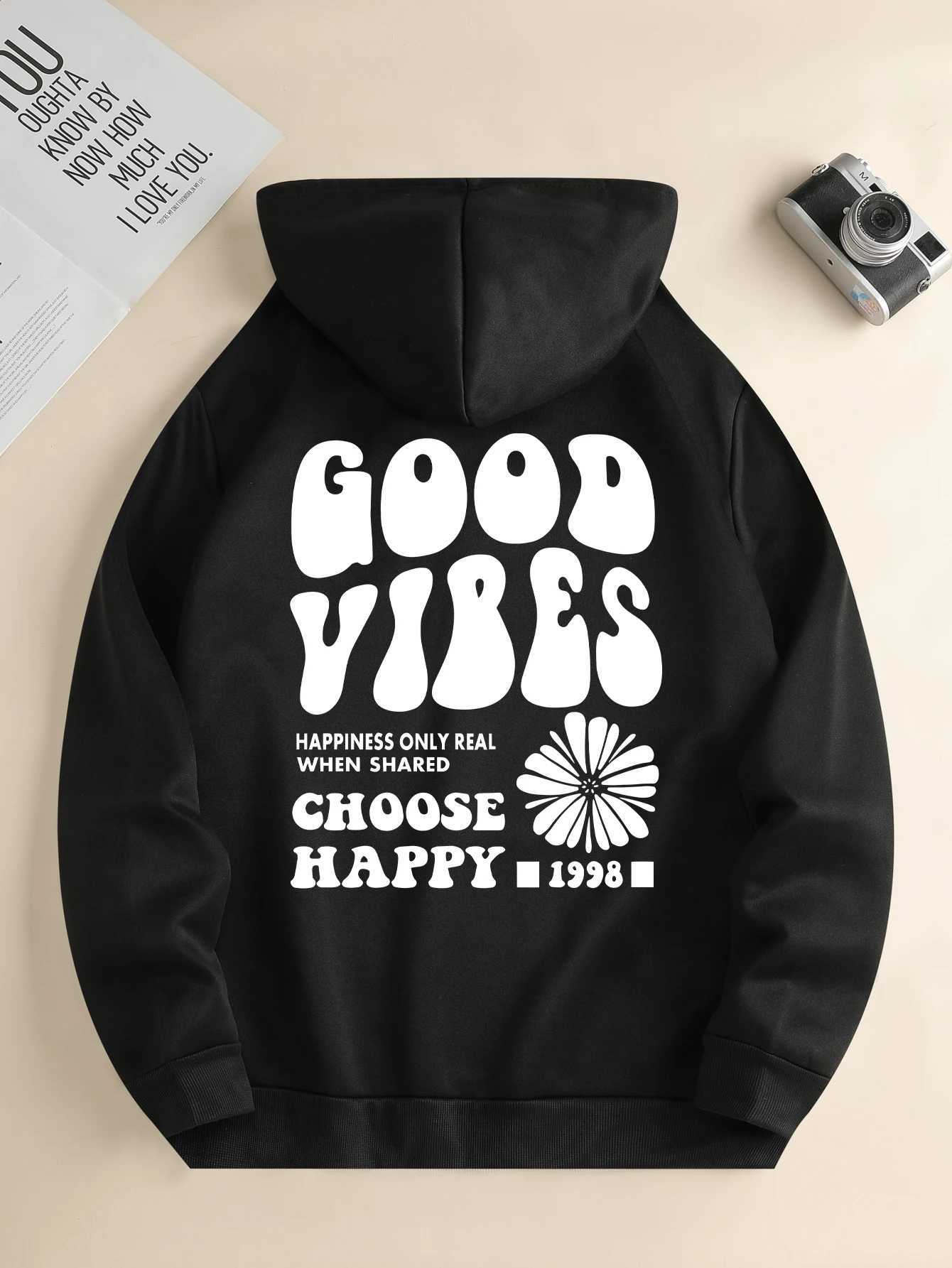 Mens new fashion hoodie casual day brushed hoodie sweater lettering front kangaroo pocket mens jacket W241230