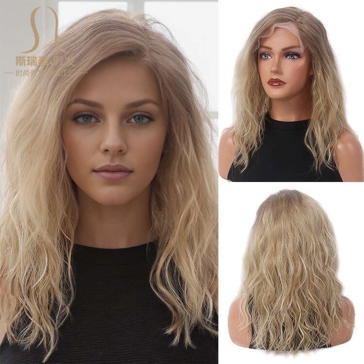Lace Front Wig Cover T Shape Shenzhen Little Women's 613 Front Headset Full Head T-Shaped Lace Synthetic Wig Kq2 Kq2