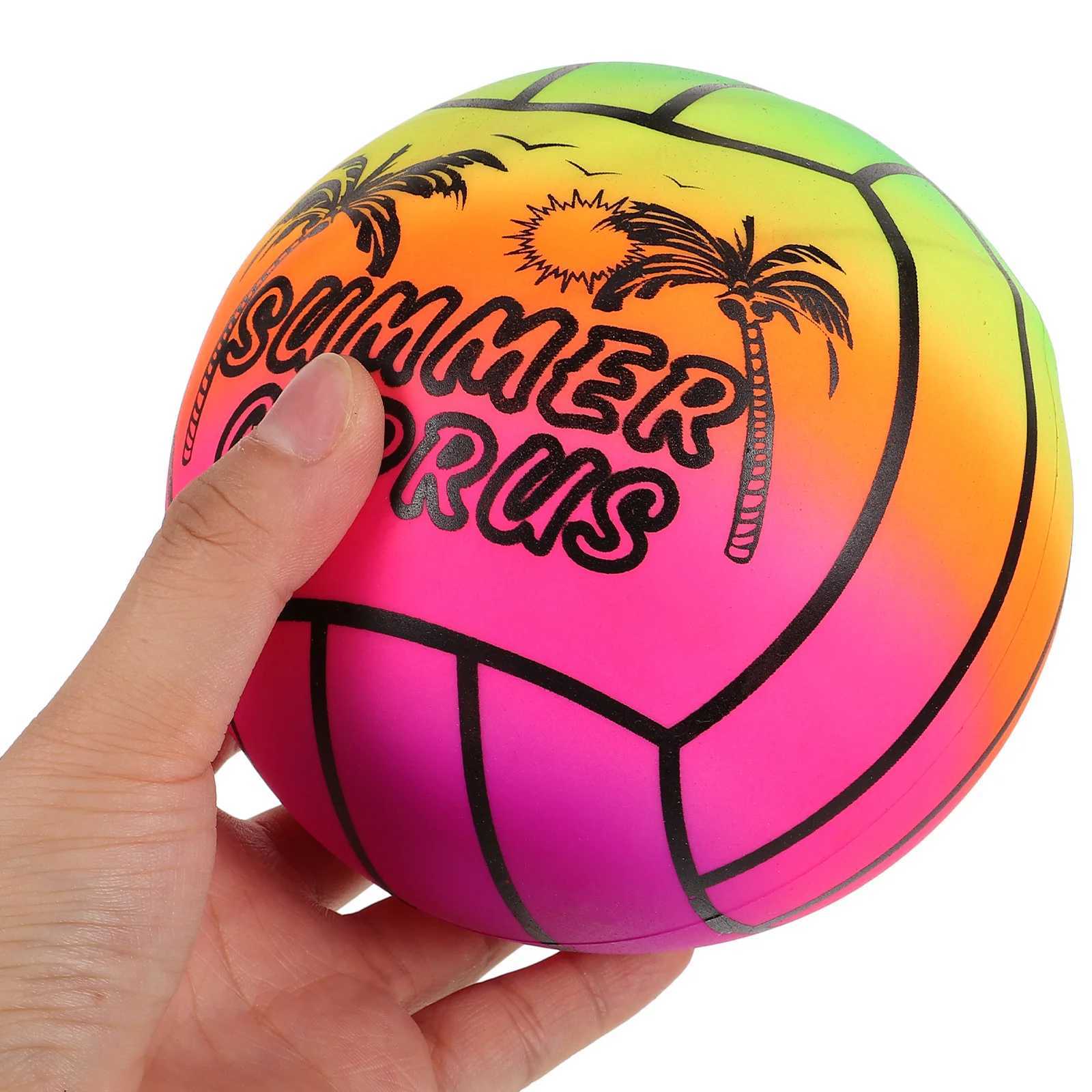 Summer Ball Thickened Rainbow Pvc Volleyball Childrens Inflatable Toy Indoor and Outdoor Sports Equipment Toys BeachXJ241230
