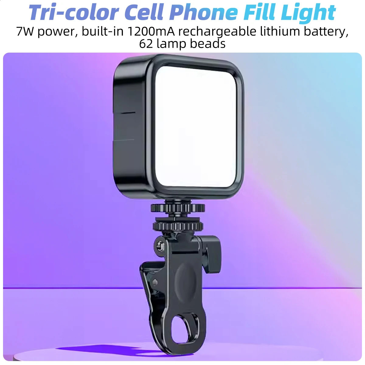 Portable LED Selfie Light for iPad Mobile Phone Laptop Clip Ring Flash Fill Po Video Pography Lamp 241220