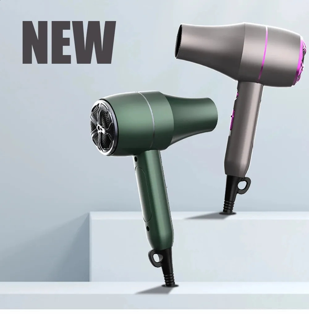 Professional hair dryer 1800W power negative ion strong wind fan constant temperature air collection comb nozzle gear 241230