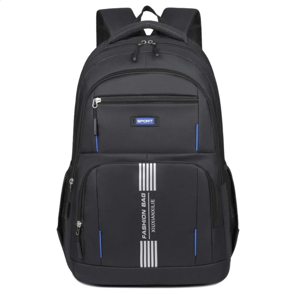 Solid Color Mens Backpacks Multi-functional Large Capacity Student School Bag Widened Shoulder Straps College Style 241230