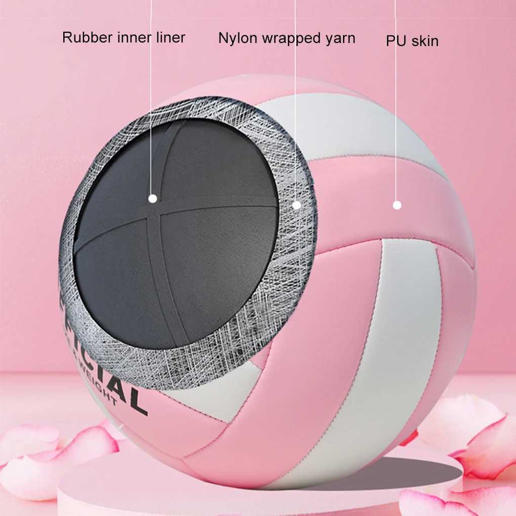 No. 5 Volleyball PVC Thickness 2.7mm Machine Sewn Macaron Special Ball School Entrance Examination Competition Beach VolleyballXJ241230