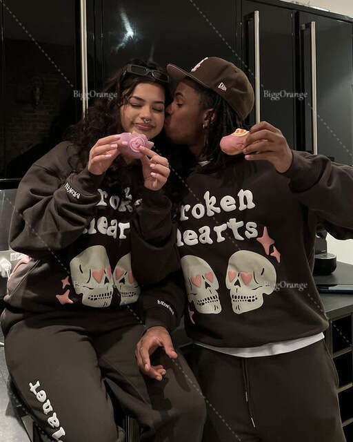 Harajuku 3D Foam Printed Hooded Sweater Unisex Couple Y2k Sweatshirt Trend